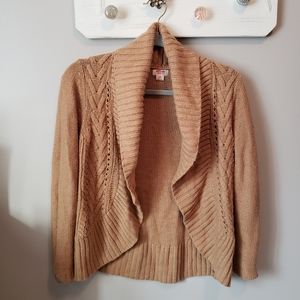 Mossimo open front cable knit sweater